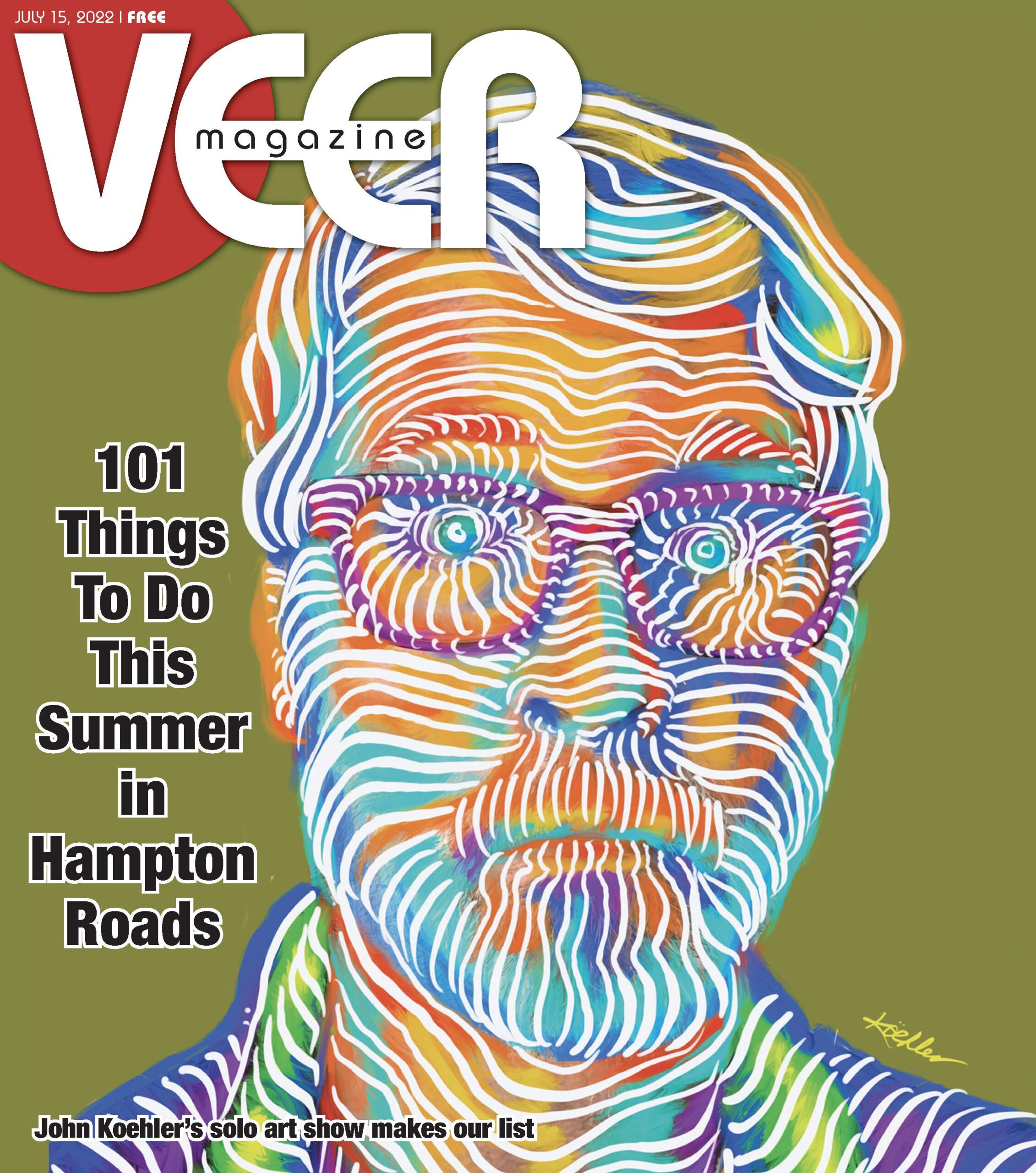 Koehler Self-Portrait on Cover of VEER Magazine